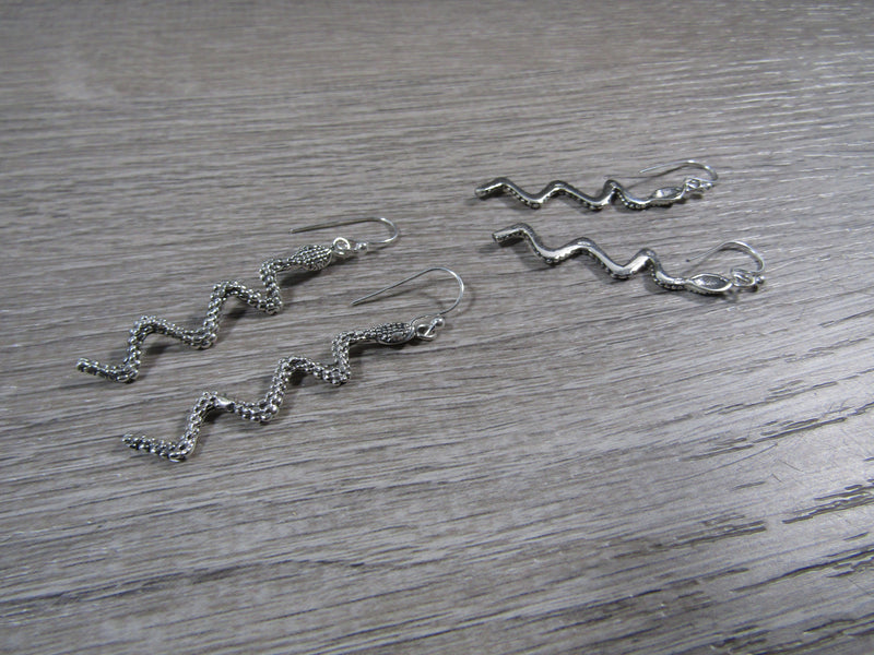 Sterling Silver Snake Earring Pair