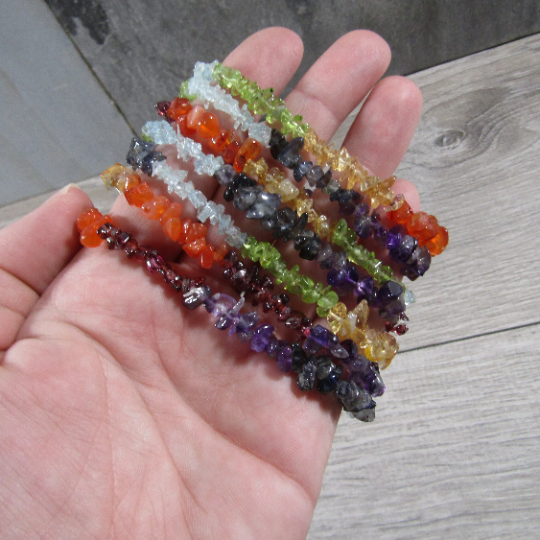 Gemstone Chip Bracelet - Multi Stone