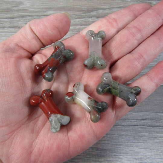 Gemstone Small Dog Bone Figurine