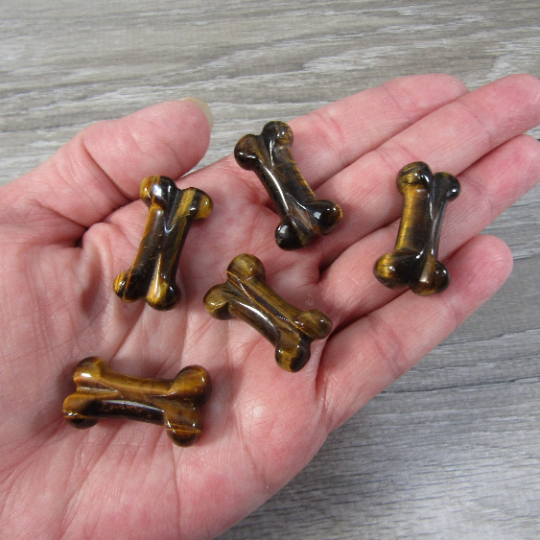 Gemstone Small Dog Bone Figurine