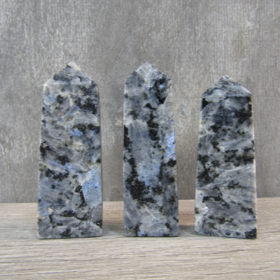 polished larvikite obelisk for metaphysical shops