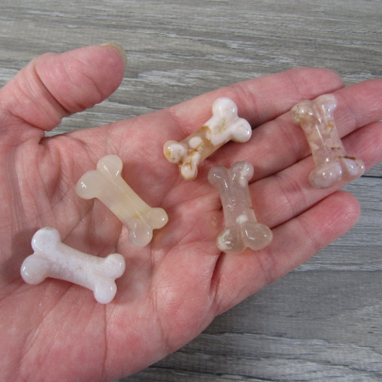 Gemstone Small Dog Bone Figurine