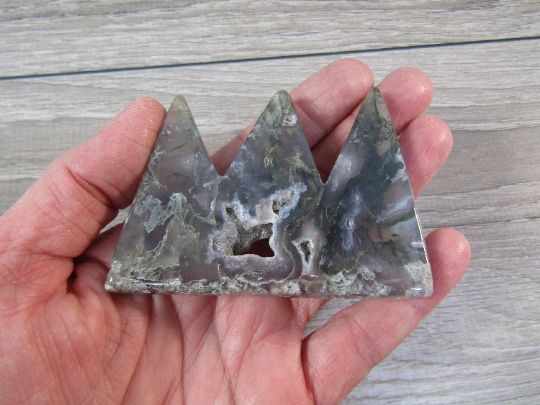 Moss Agate 2.5" Mountain