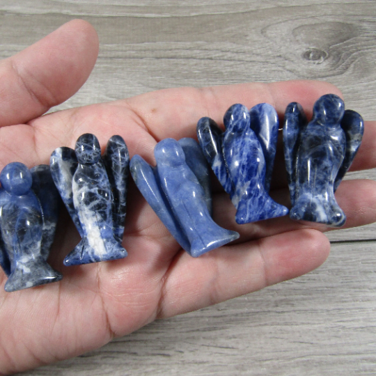 sodalite angel figurines