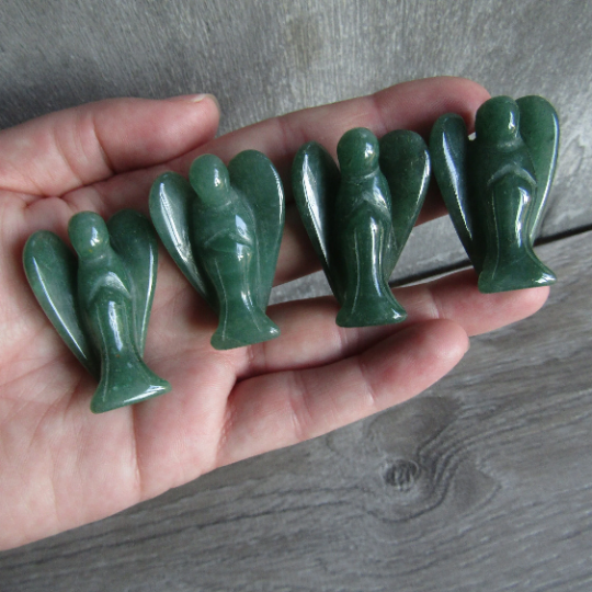 aventurine 1.5 inch angel figurines