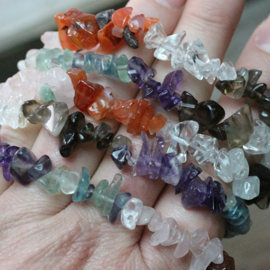 Gemstone Chip Bracelet - Multi Stone