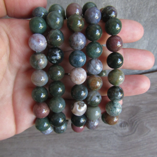 Gemstone 10 mm Round Bracelets