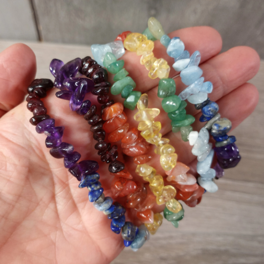 Gemstone Chip Bracelet - Multi Stone