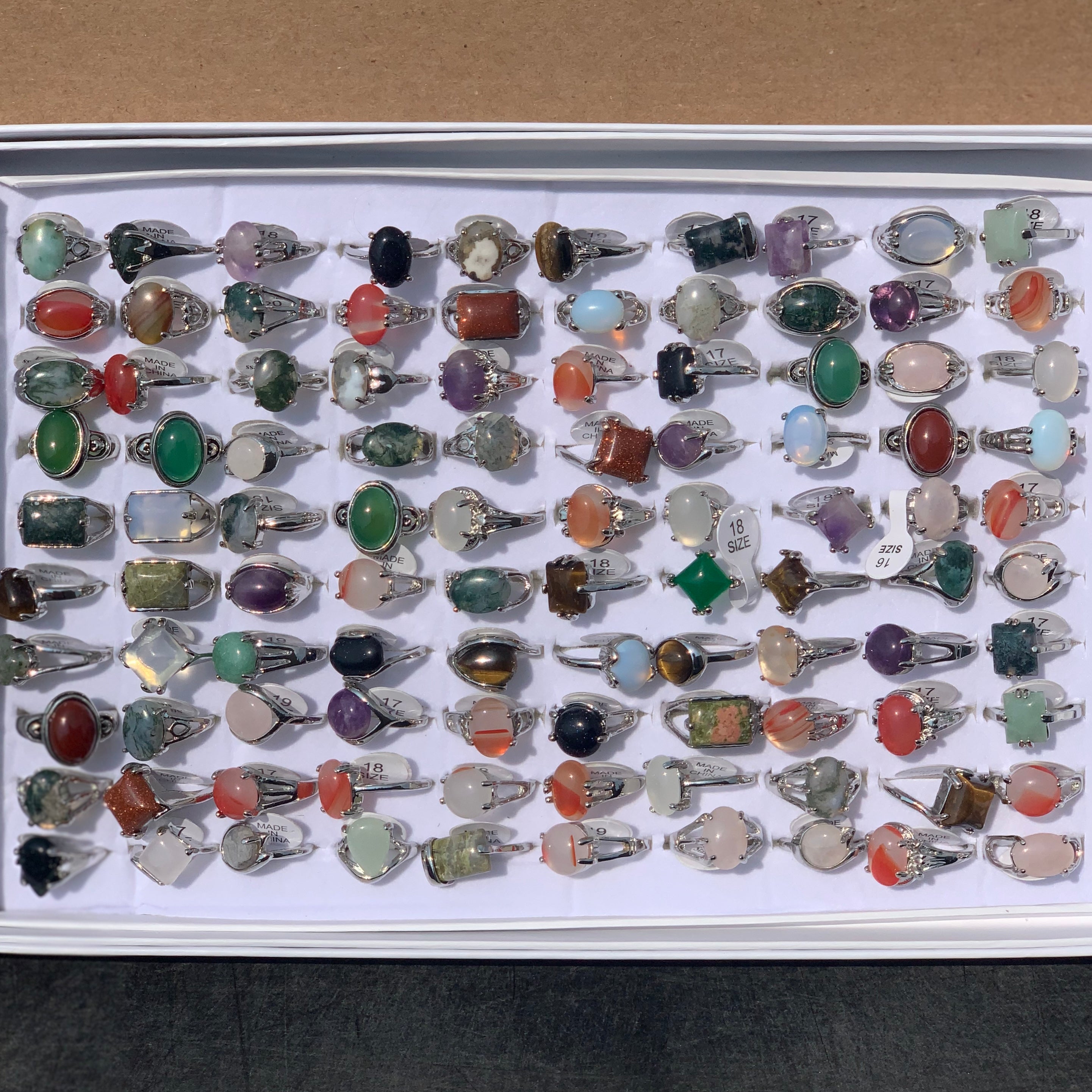 Gemstone Rings Set of 100