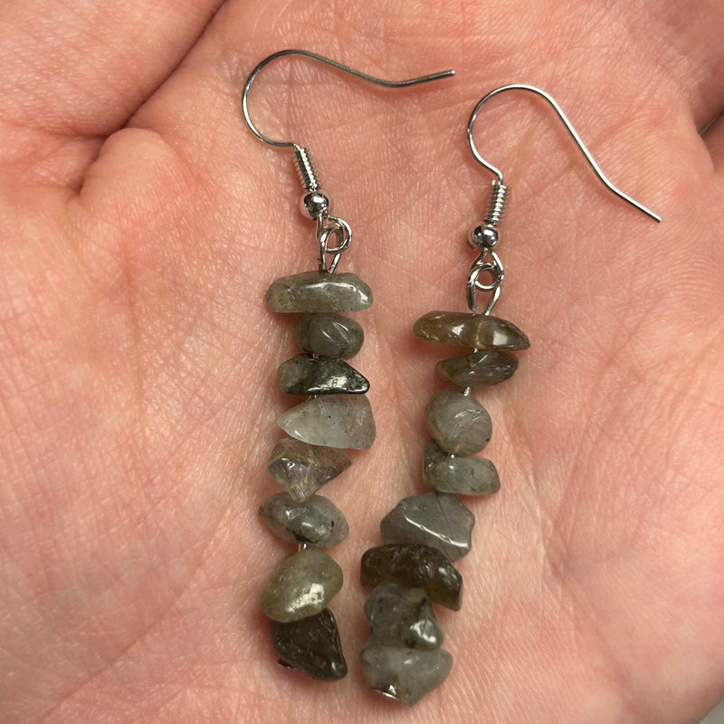 Gemstone Chip Earrings