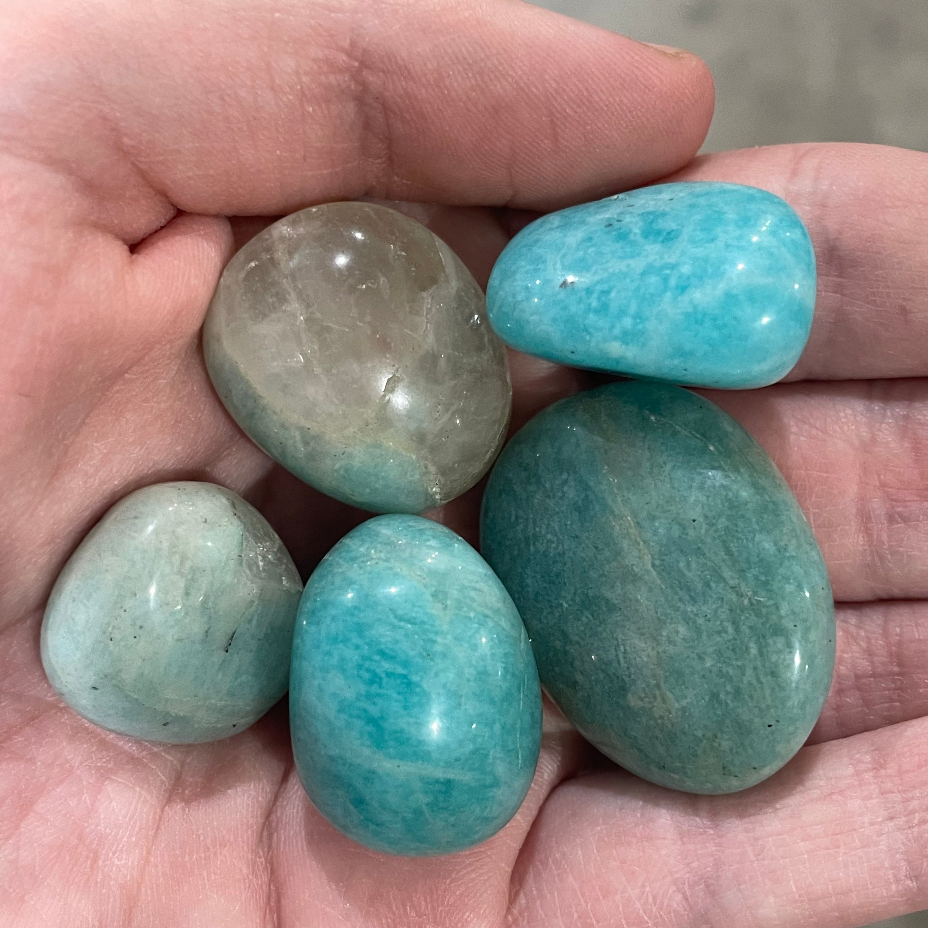 Amazonite About 1” Tumbled 1 Lb