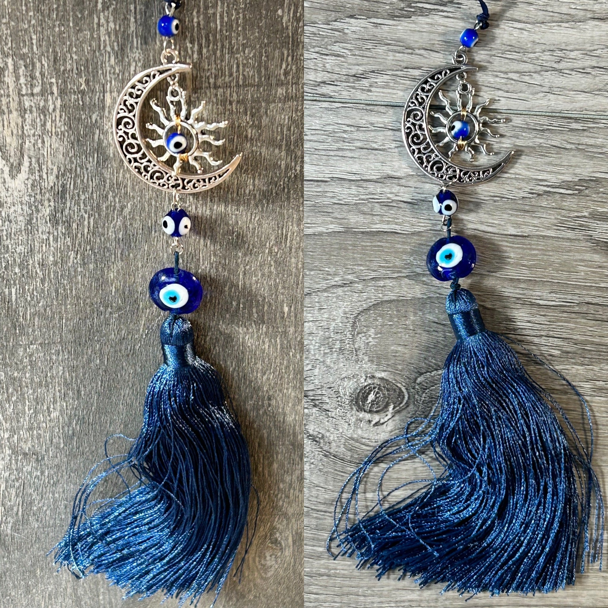 Evil Eye Moon Lamp Glass Talisman