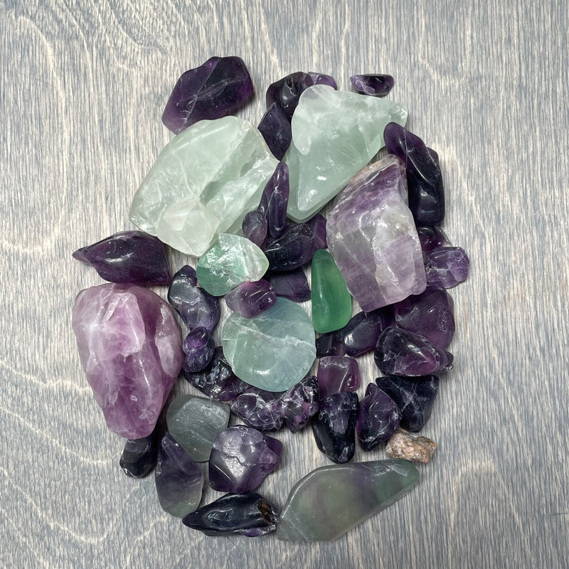 Fluorite Semi Polished Rough Chunks