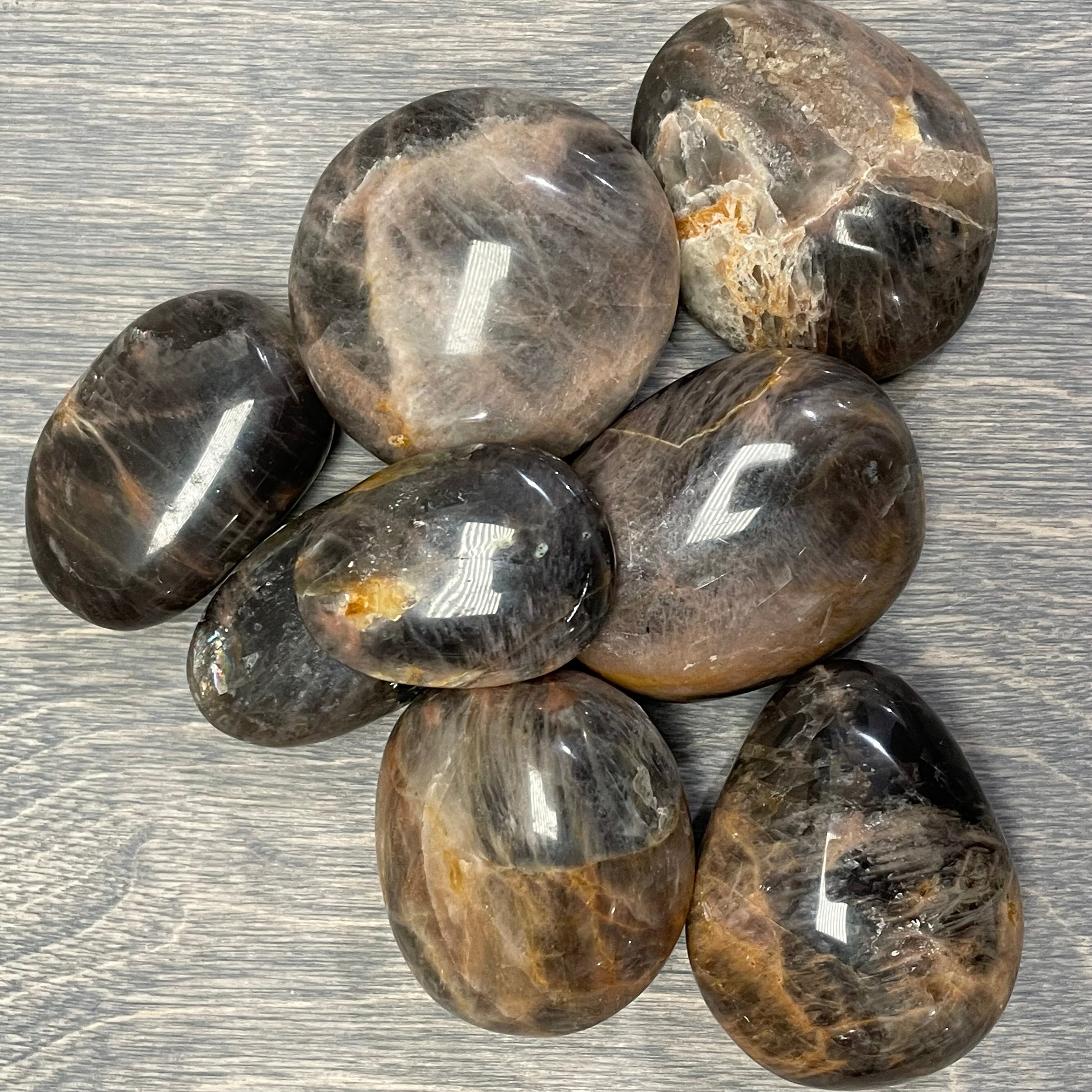 Black Moonstone Palm Stone