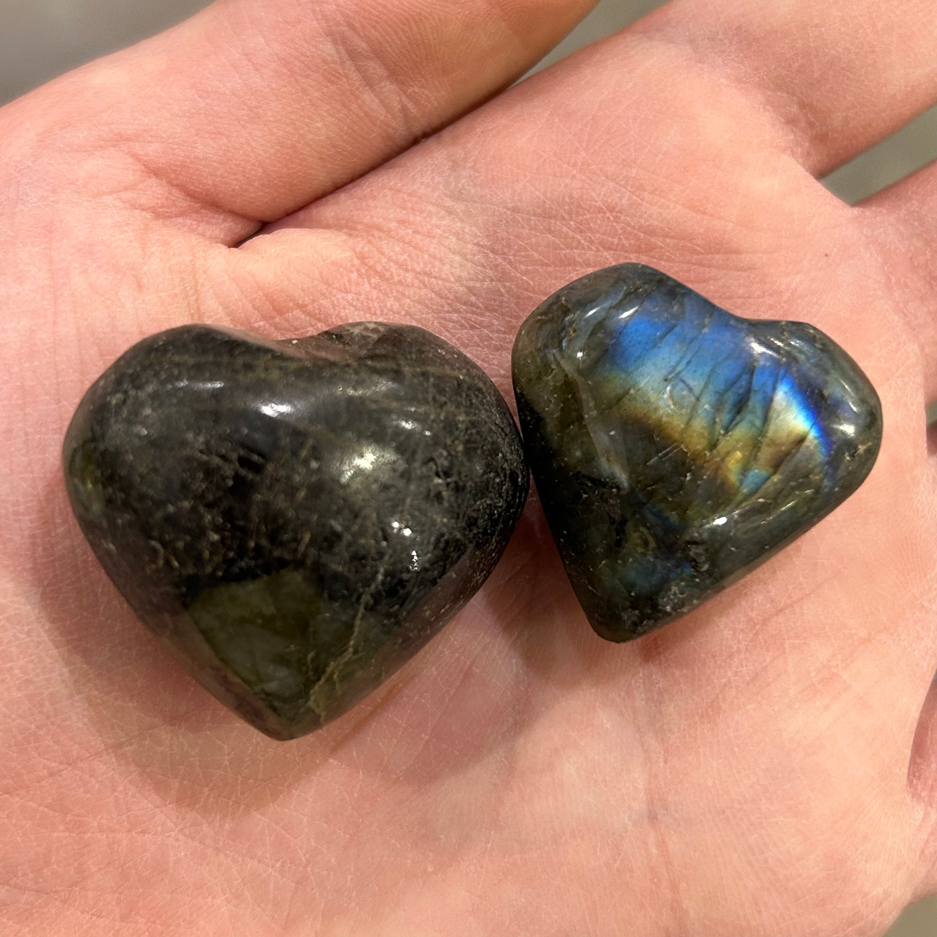 Flash Labradorite Heart