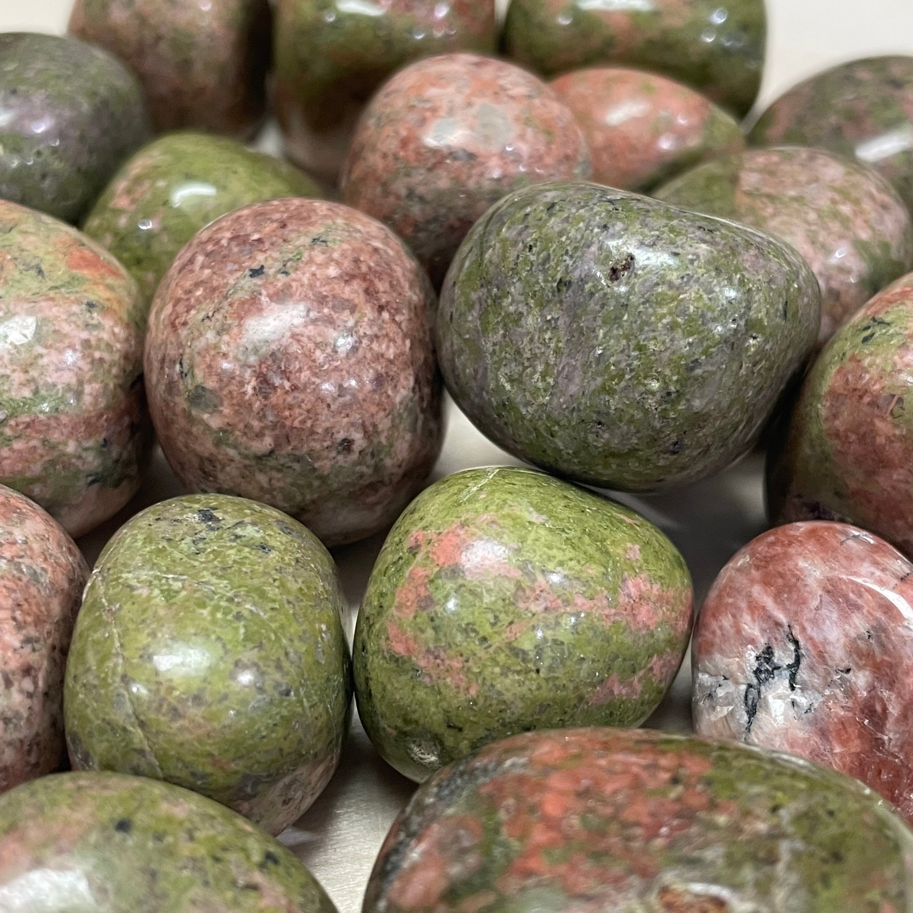 Unakite Medium Tumbled 1 Lb