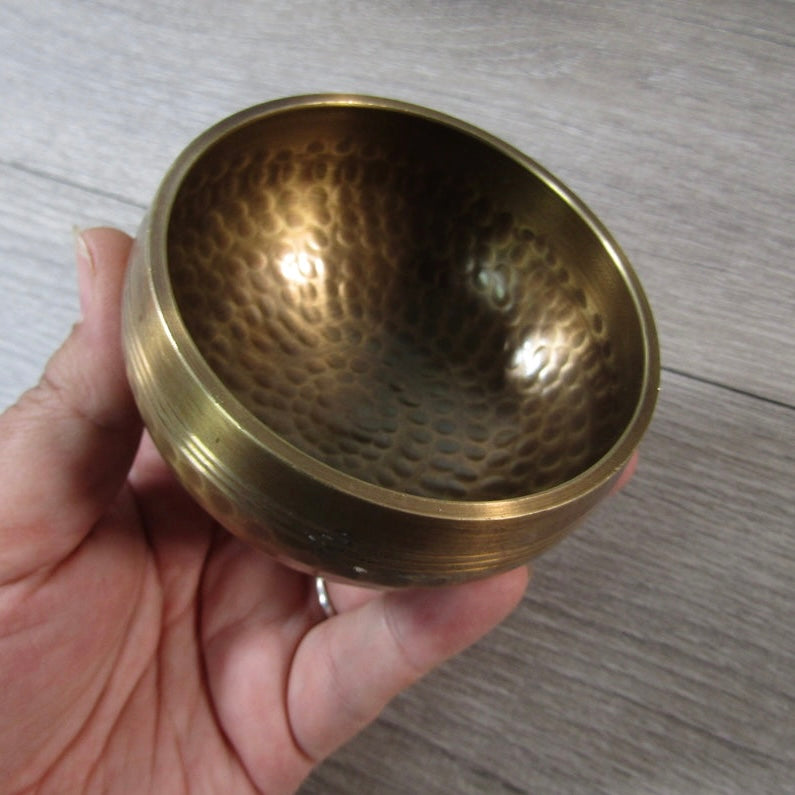 Hammered Singing Bowl About 3 1/2 " Set