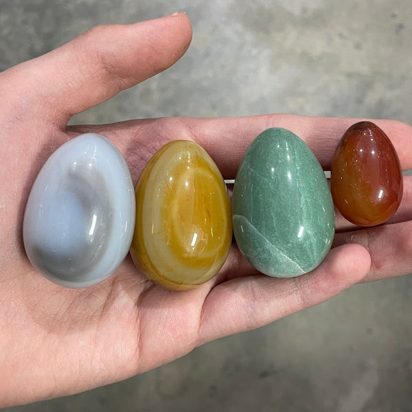 Assorted Gemstone About 1”+ Egg Mix 1 Lb