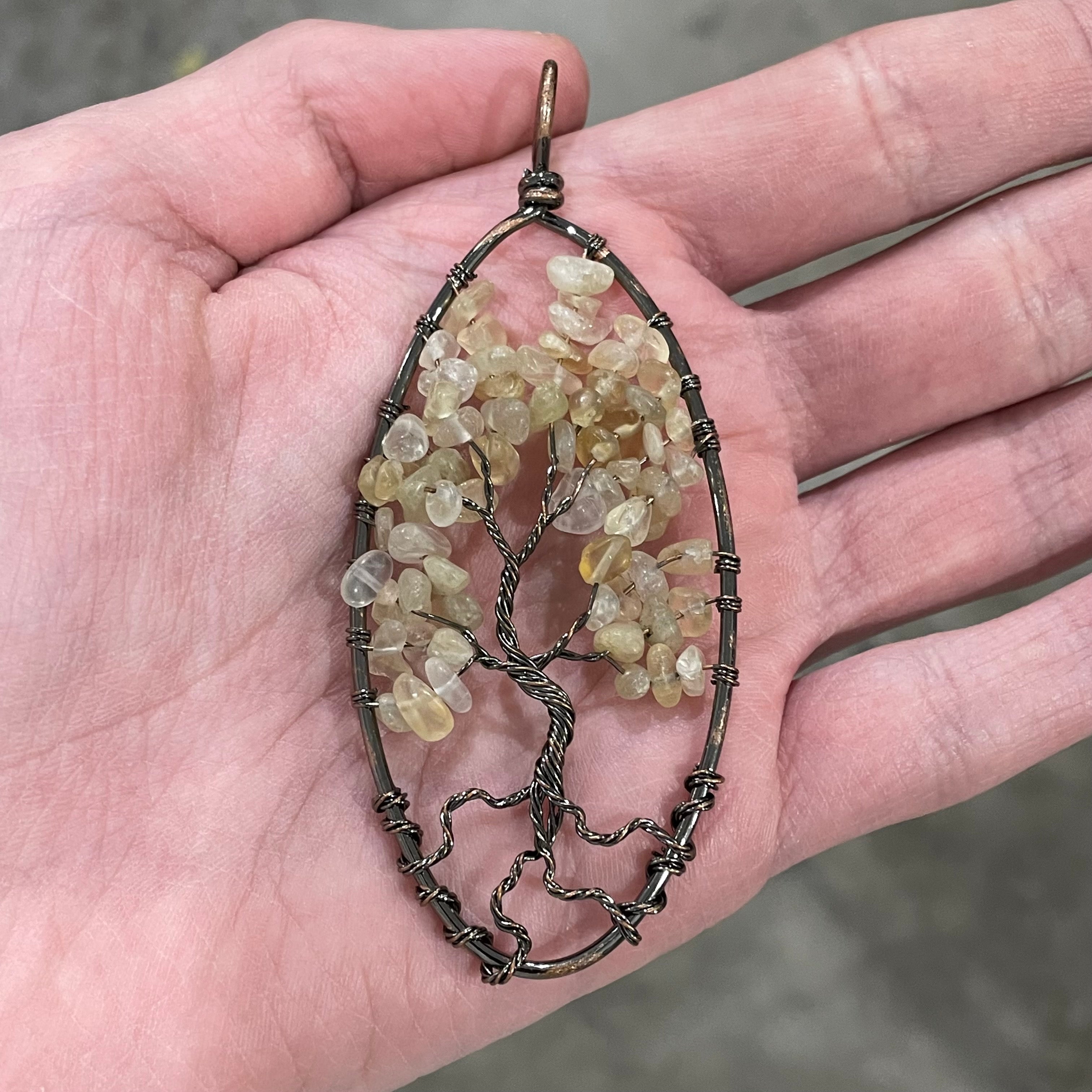 Assorted Large Oval Tree Pendant