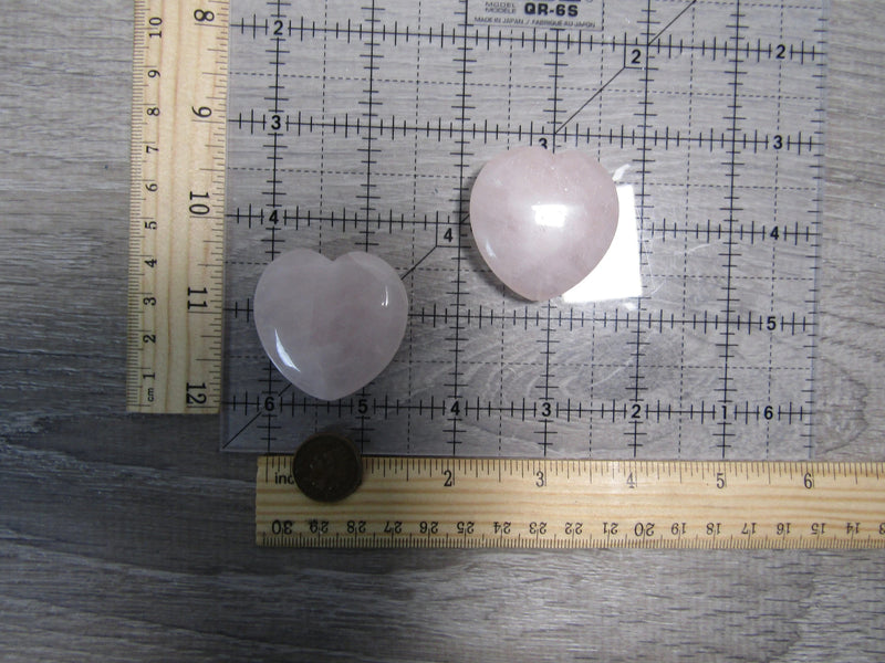 Rose Quartz Large Flat Heart Bead