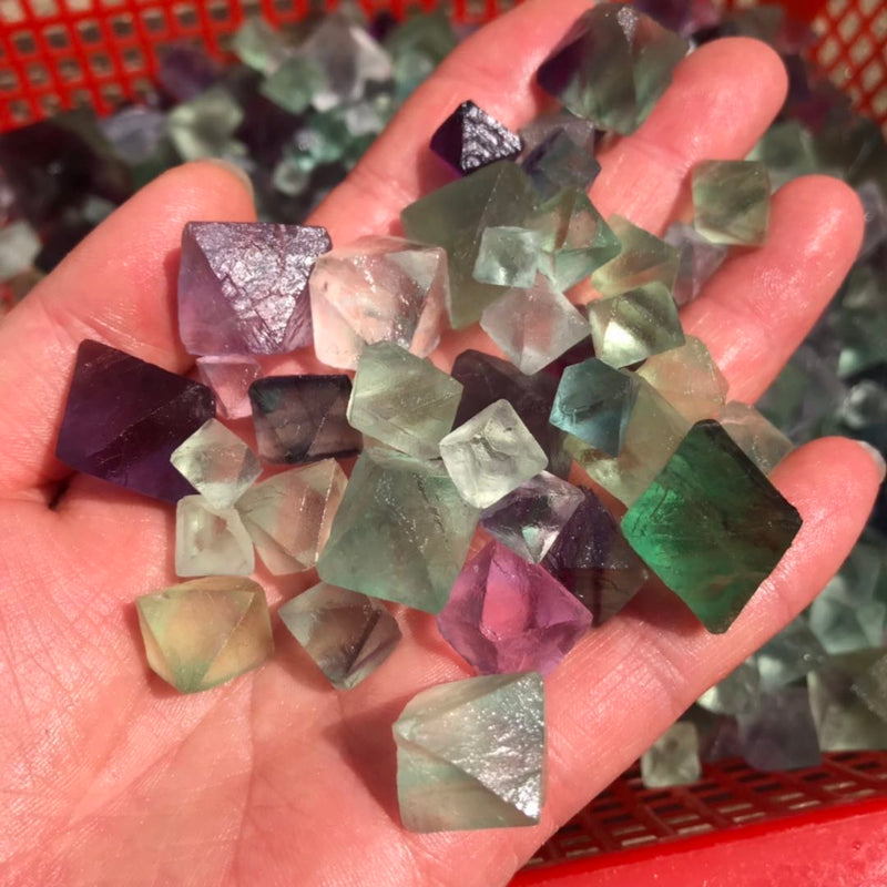 Fluorite Octahedron 1/4 - 3/4" 1 LB