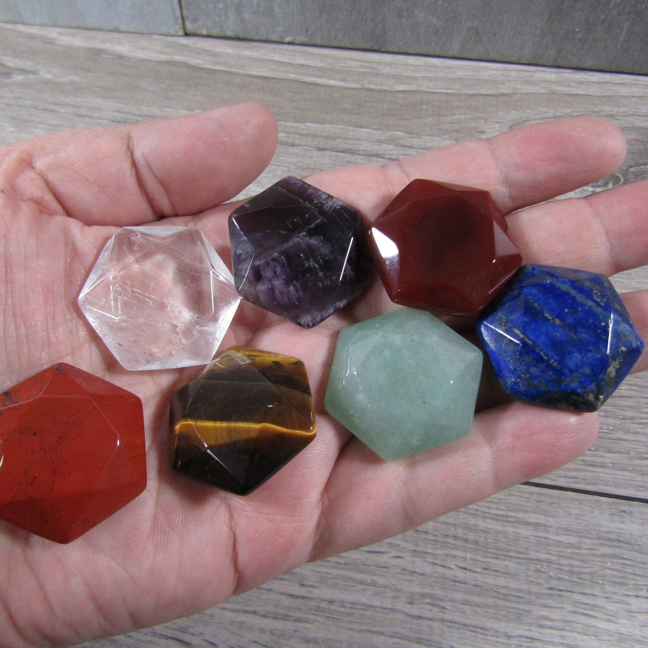 Chakra Set Stone Shaped Star of David