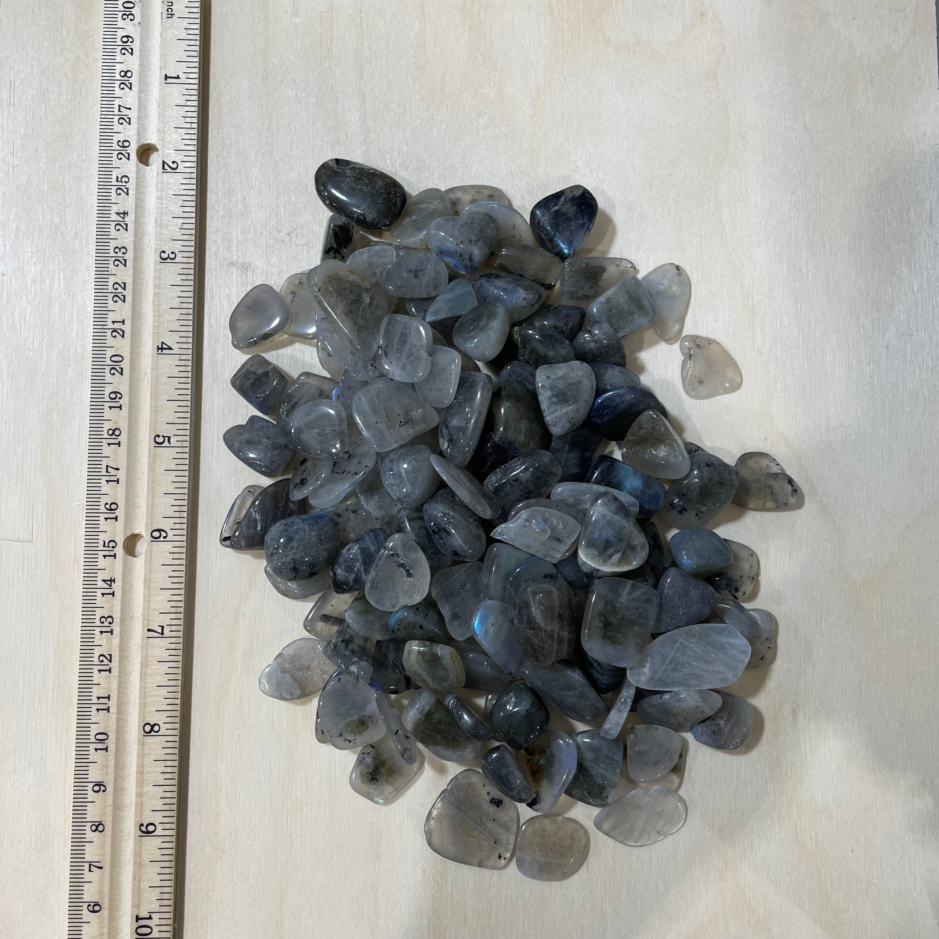 Flat Labradorite Tumbled Stone 1 LB