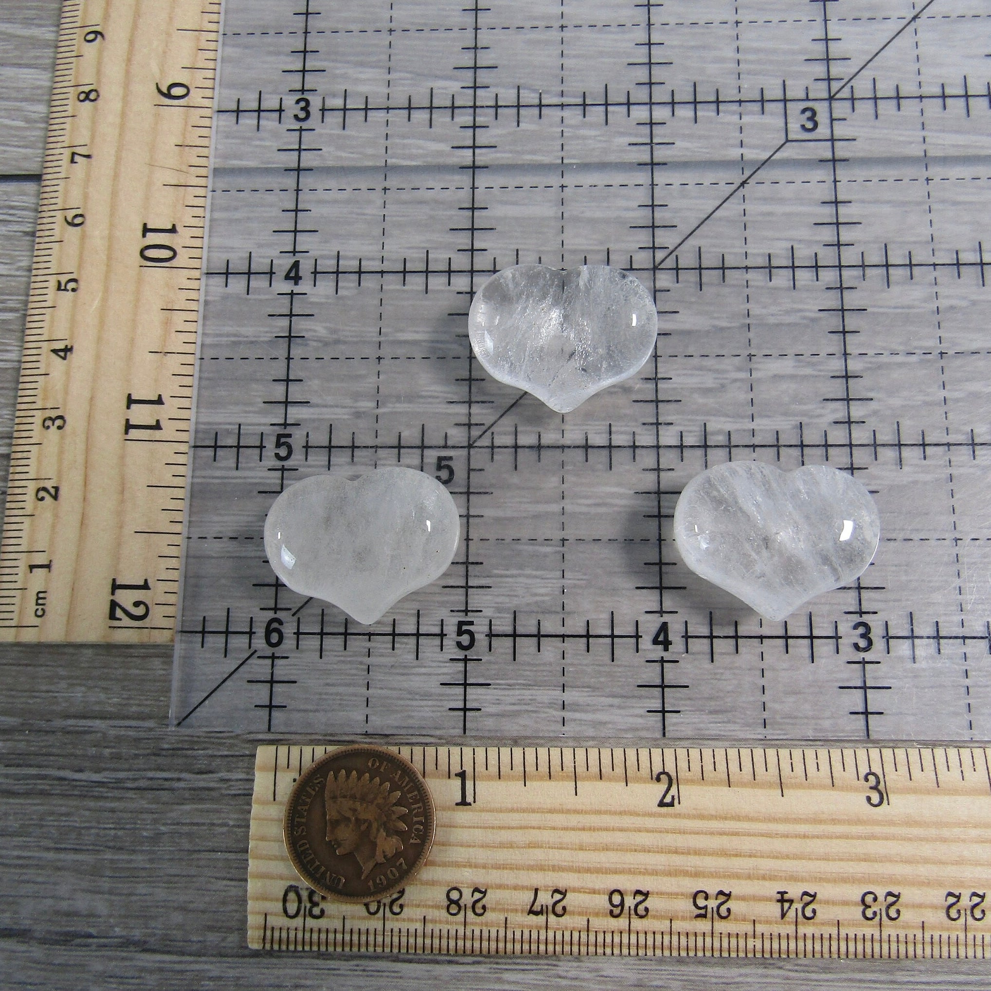 Clear Quartz Puffy Heart