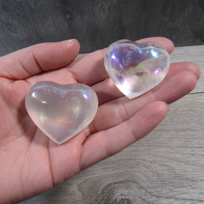 Angel Aura Quartz Large About 1 1/2" Heart