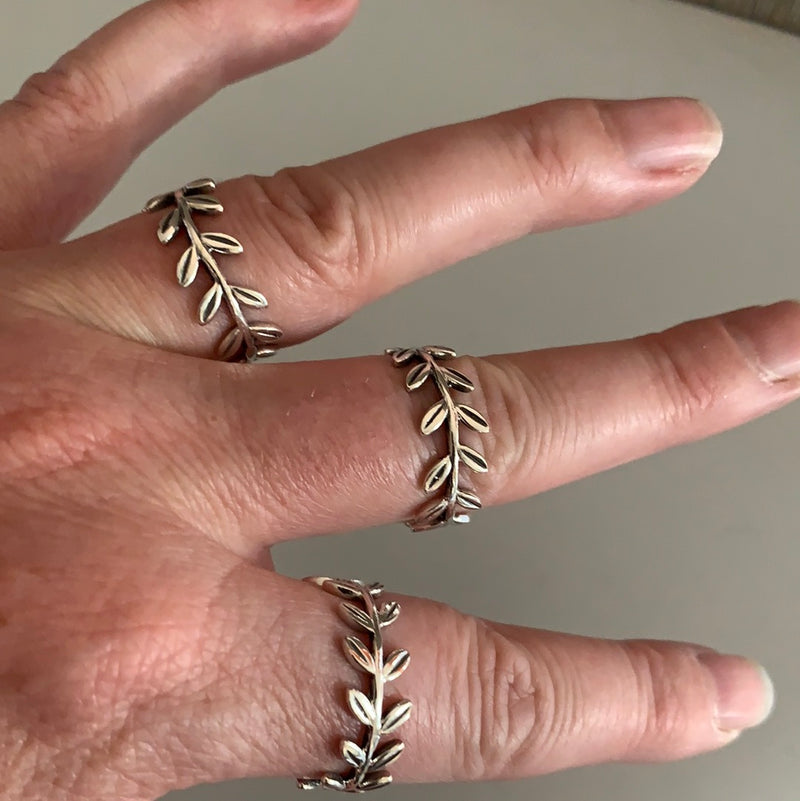 Sterling Silver Leaf Ring