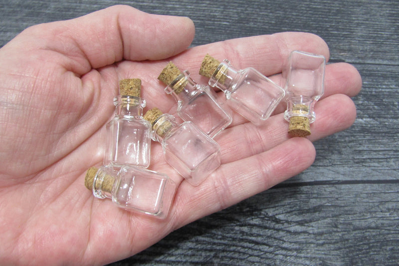 Mini Glass Stash Bottle with Cork Lid Lots of 100