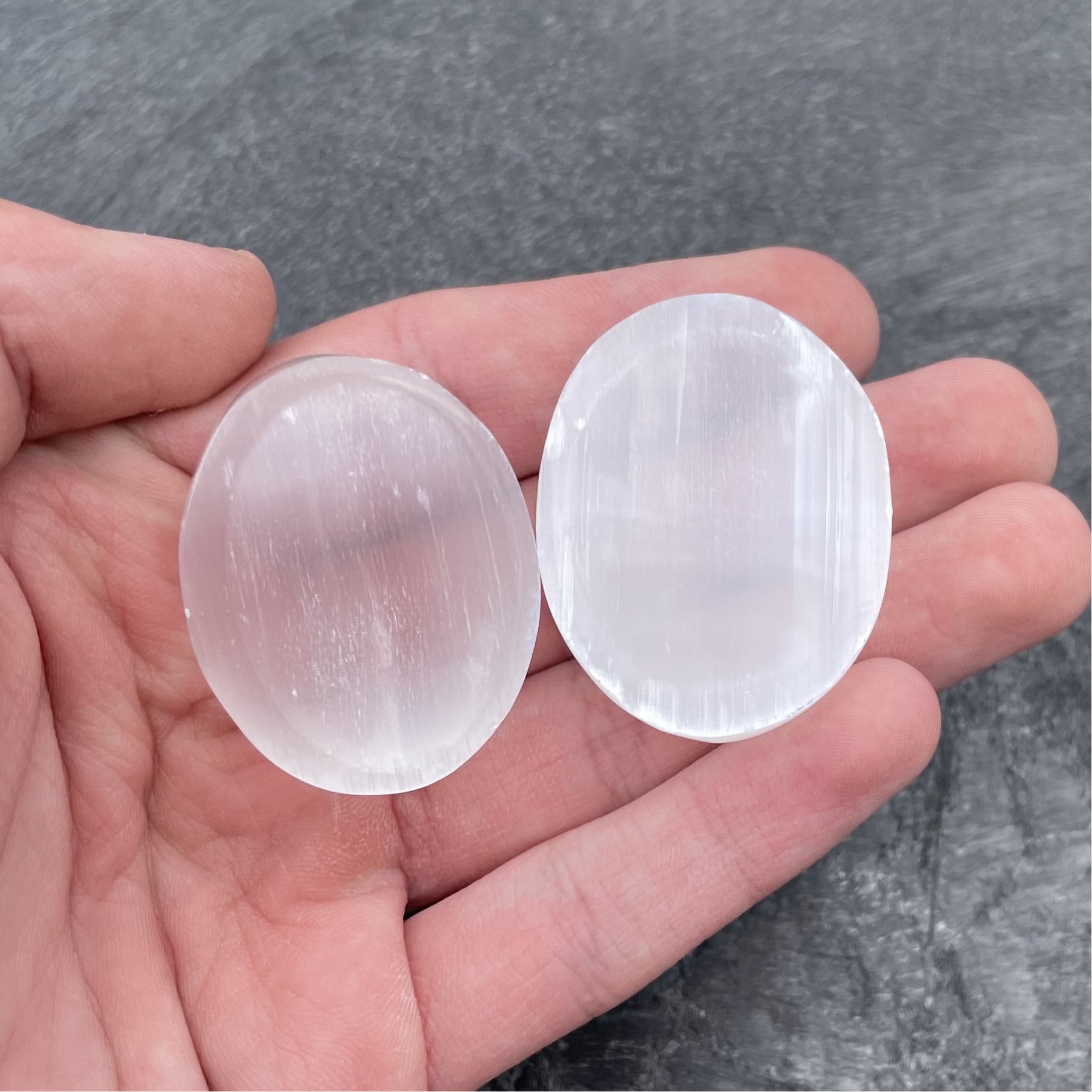 Selenite Worry Stone