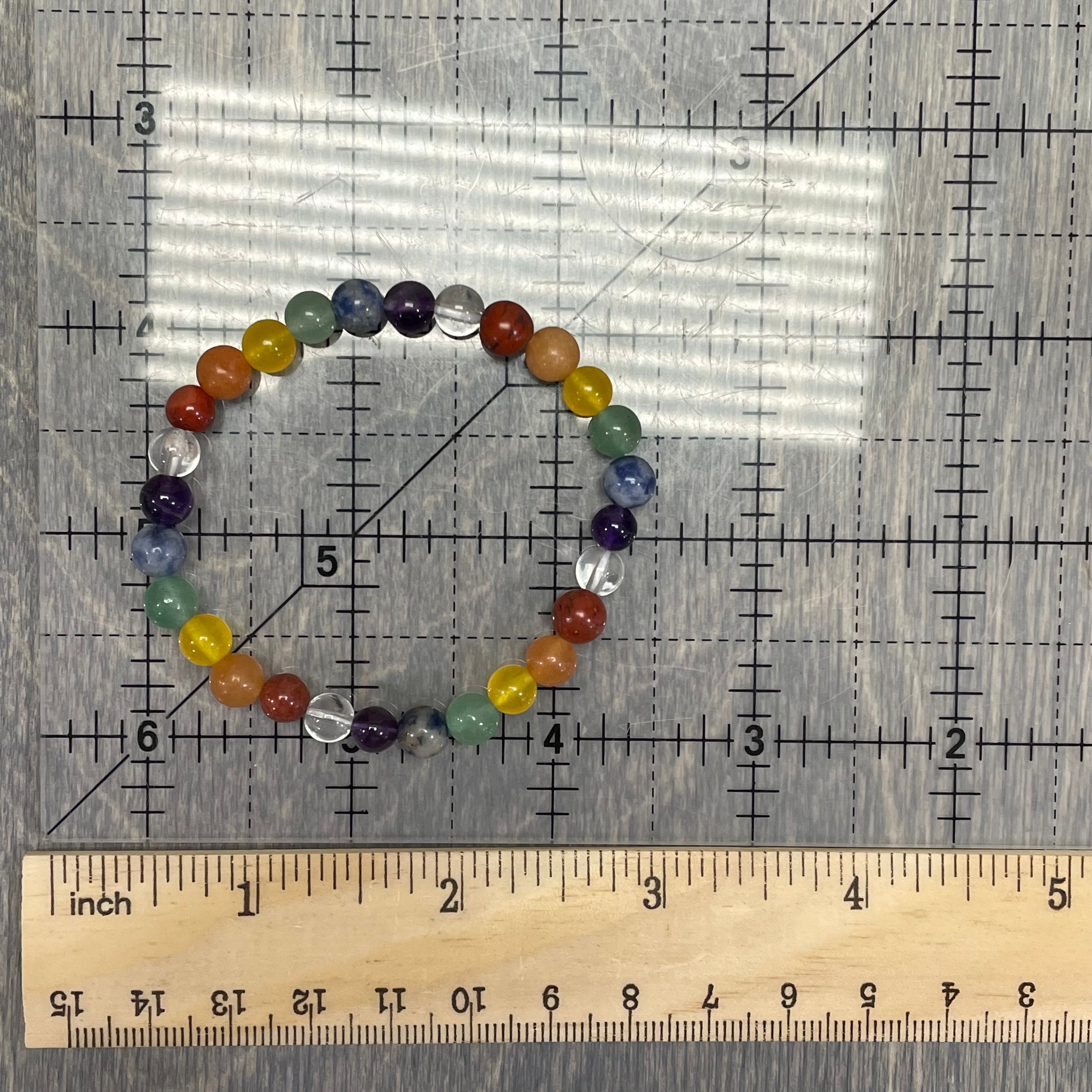 Chakra 6 mm Round Bead Bracelet