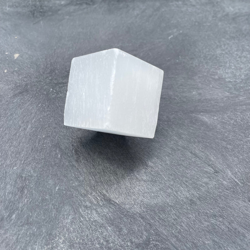 Selenite 1 1/2"  Cut Edge Cube