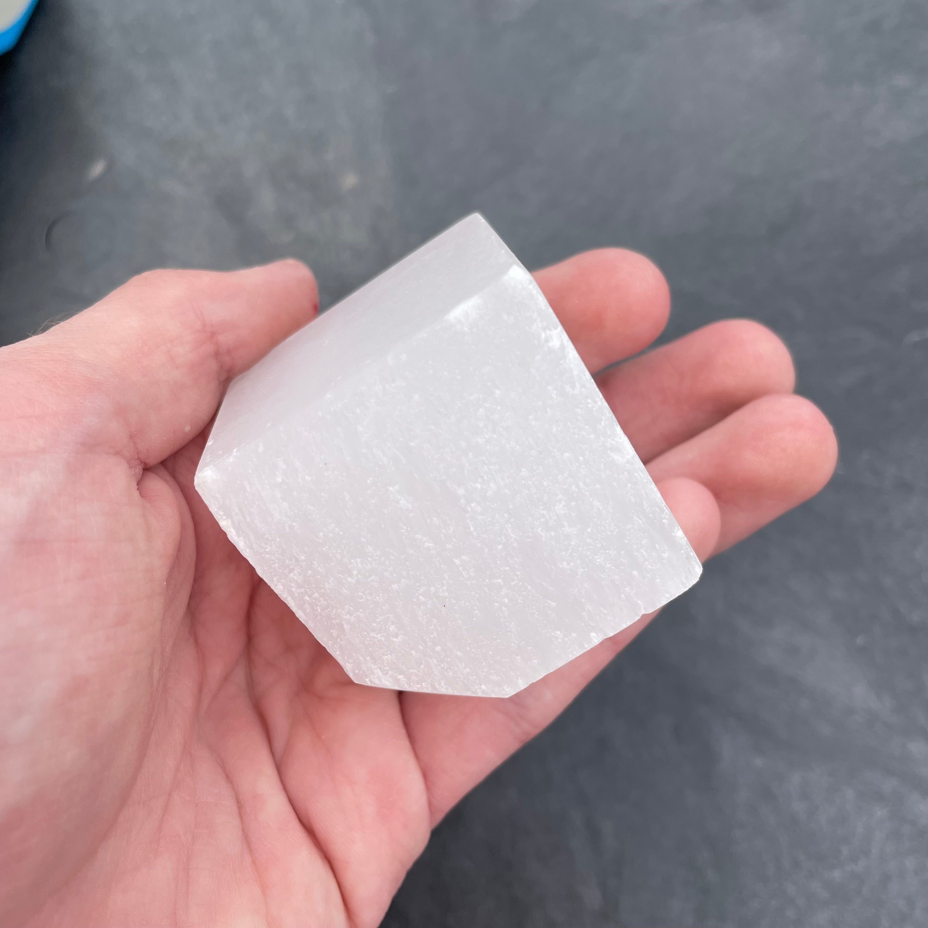 Selenite 1 1/2"  Cut Edge Cube