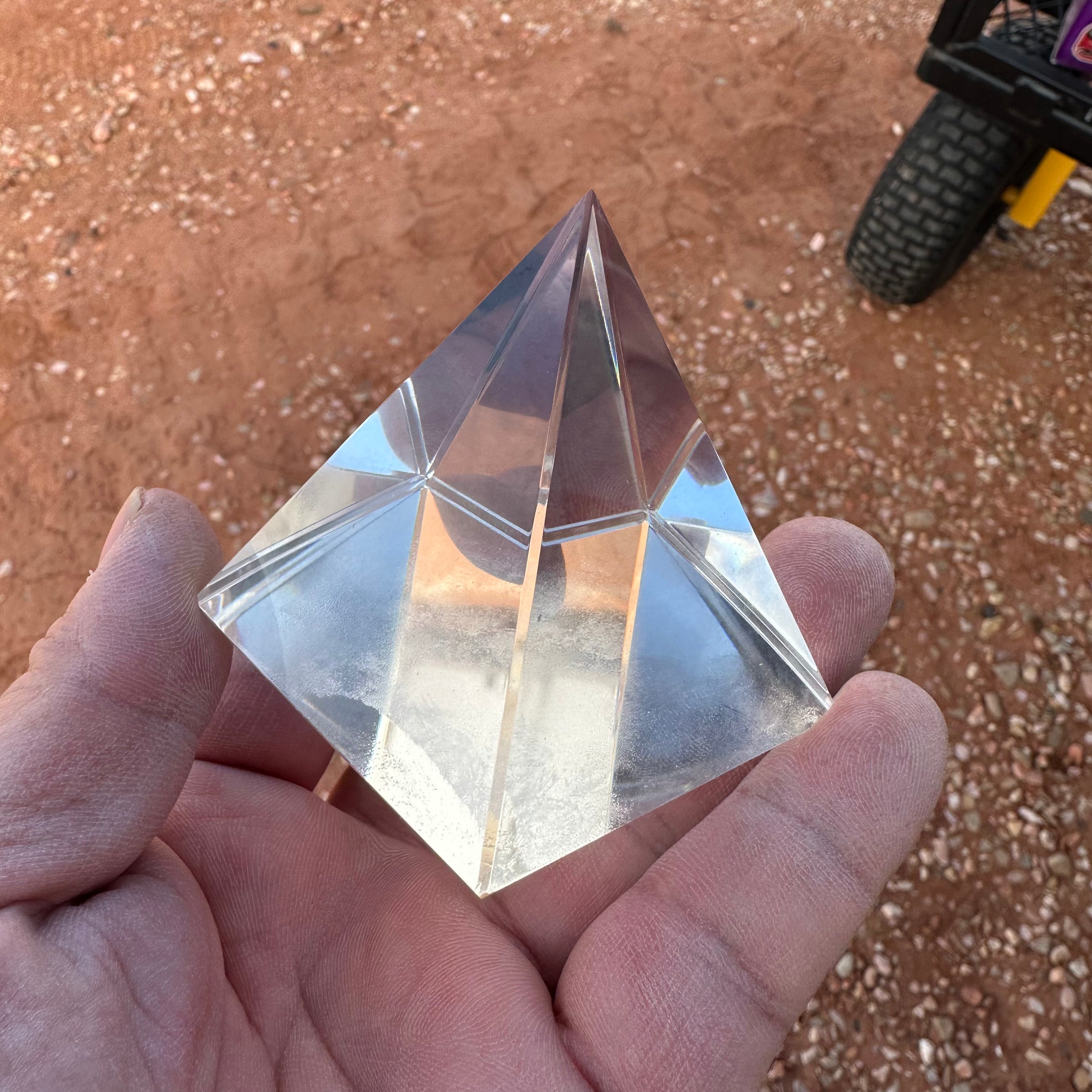 Glass Pyramid About 2”