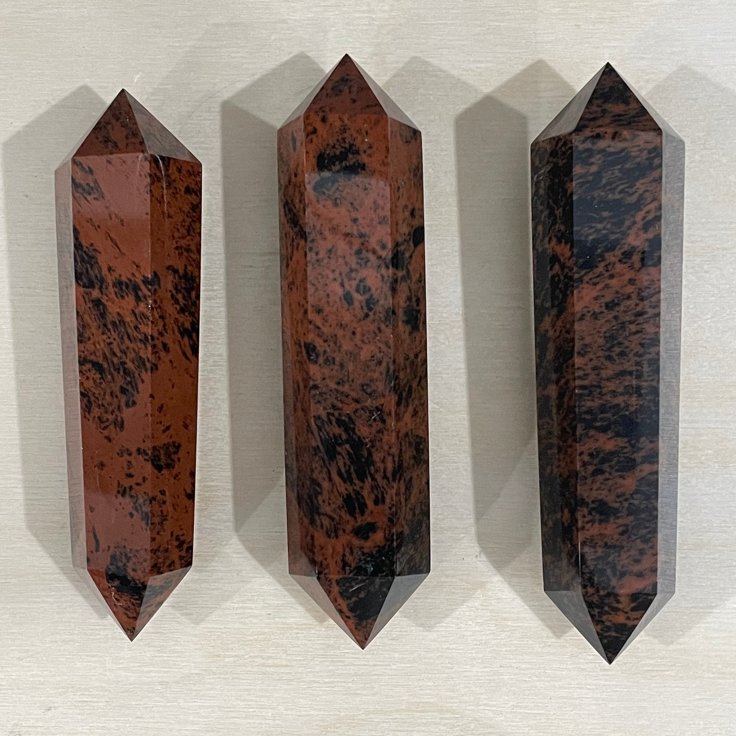 Mahogany Obsidian Double Terminated About 3 1/2" Obelisk