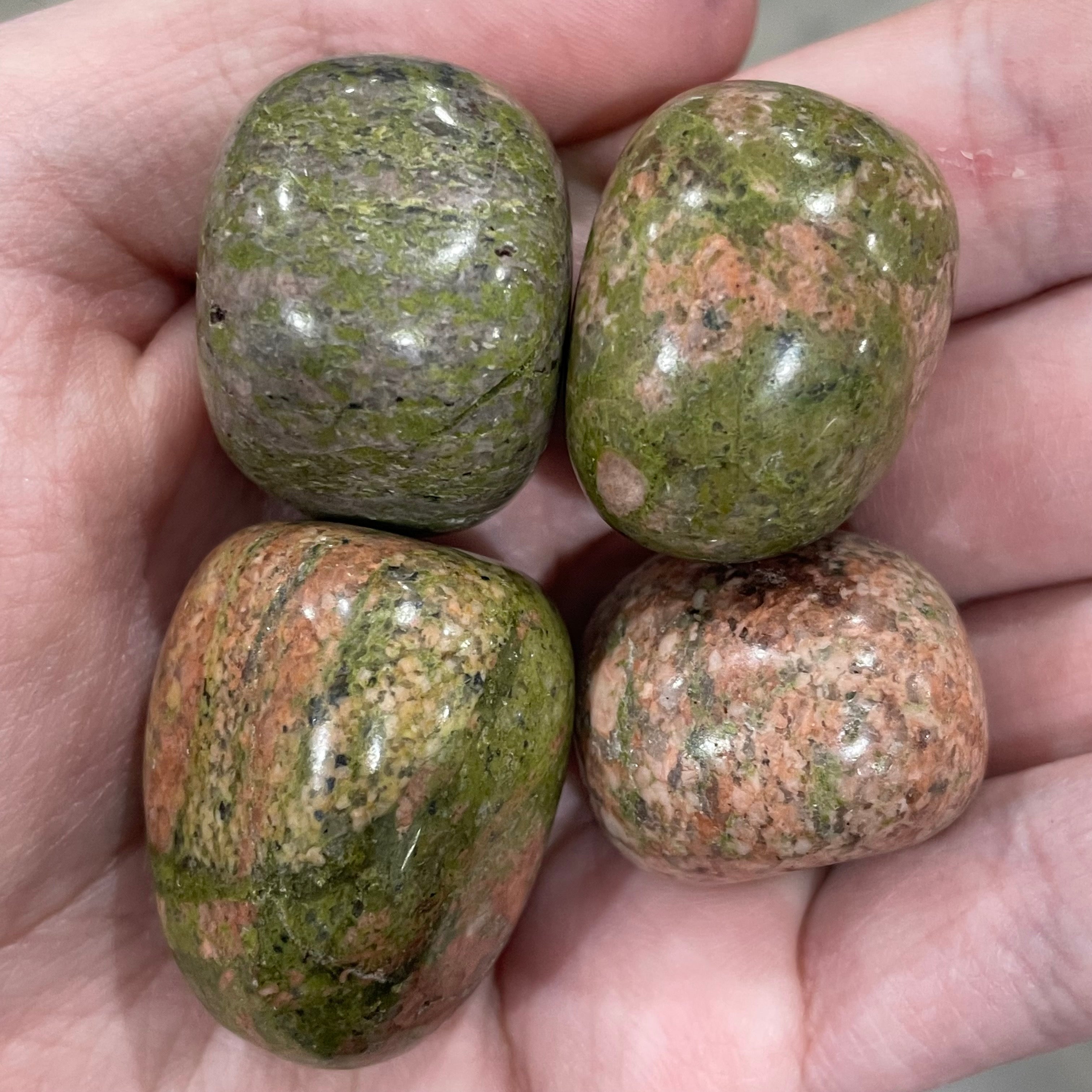 Unakite Medium Tumbled 1 Lb