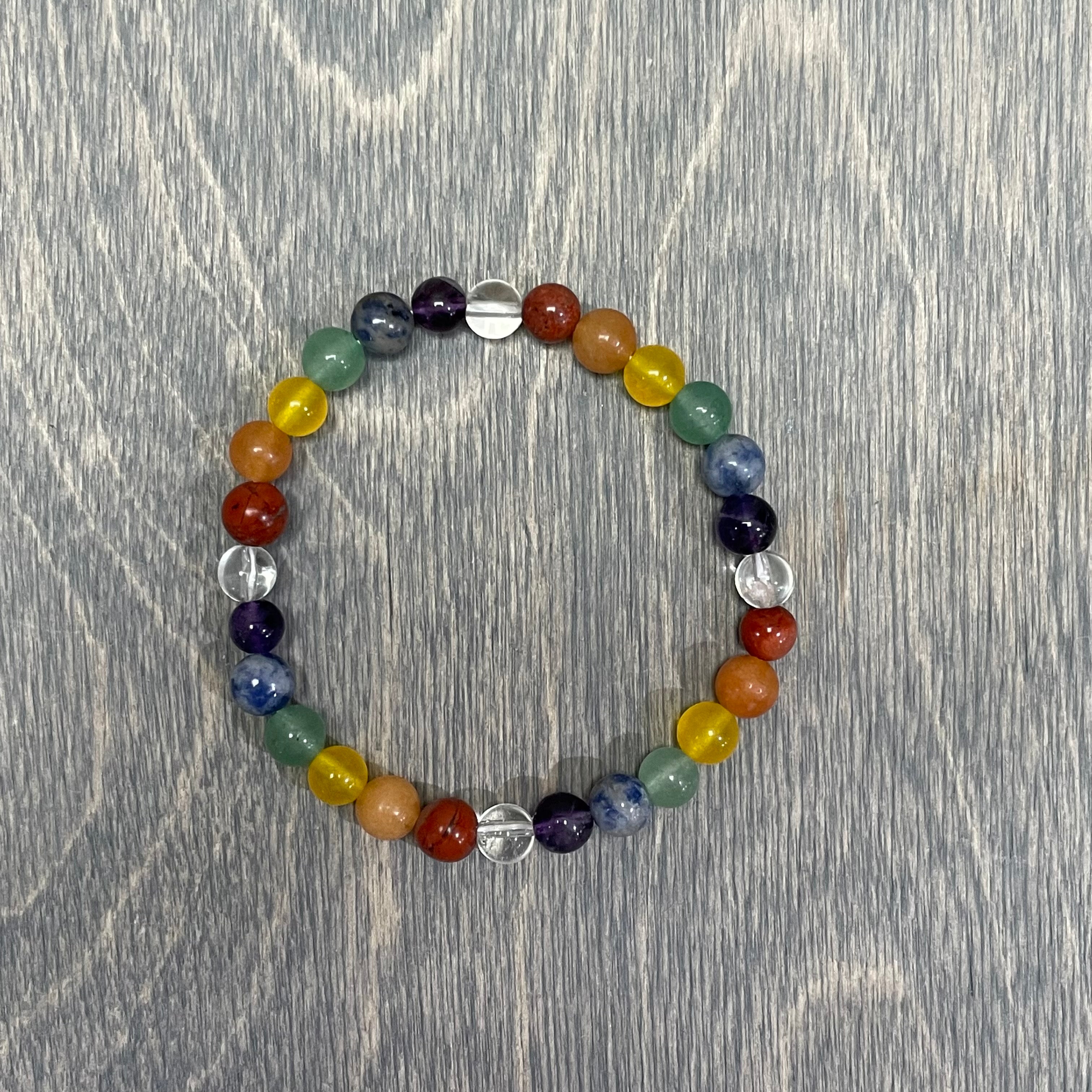 Chakra 6 mm Round Bead Bracelet