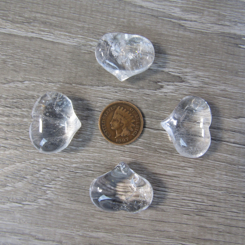 Clear Quartz Puffy Heart