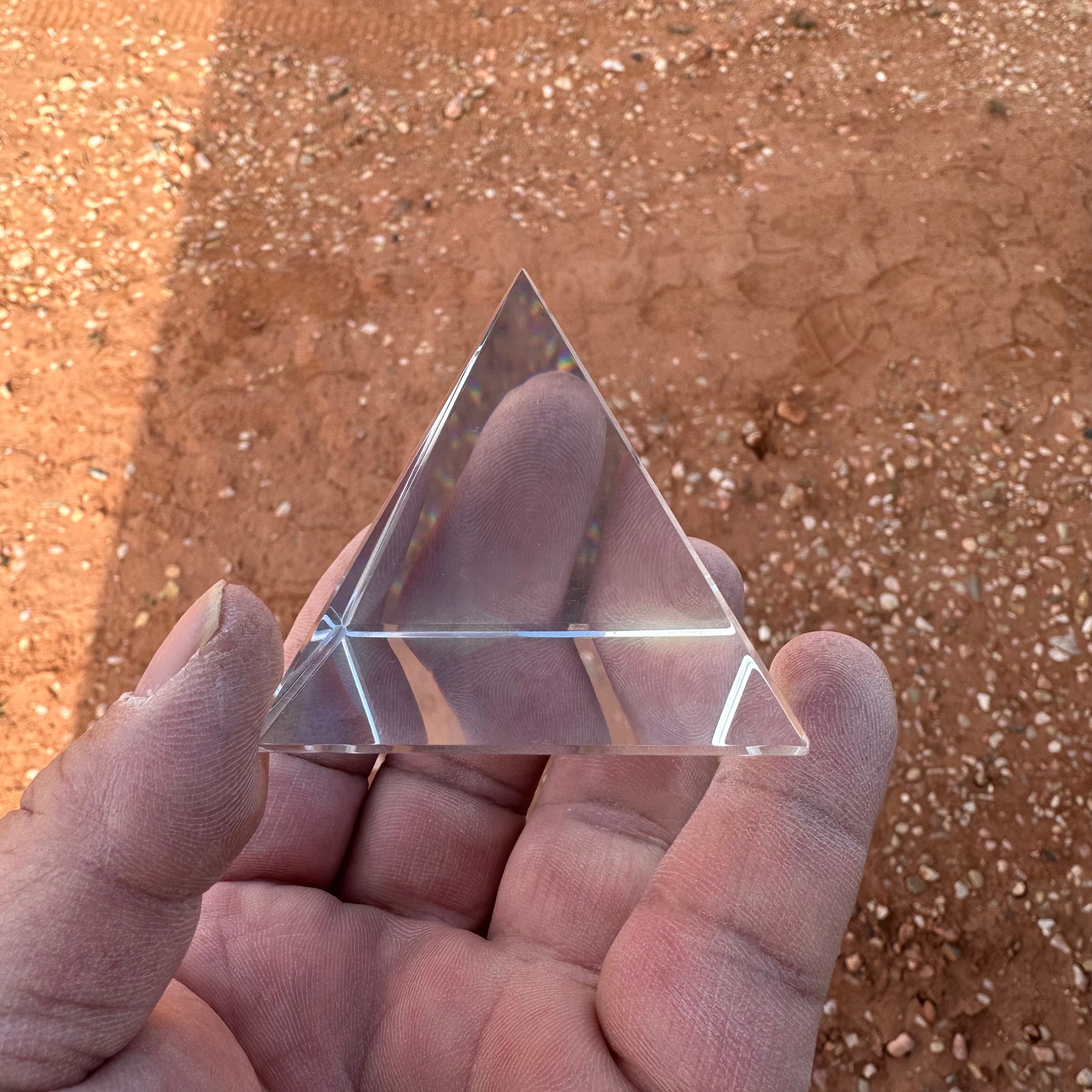 Glass Pyramid About 2”