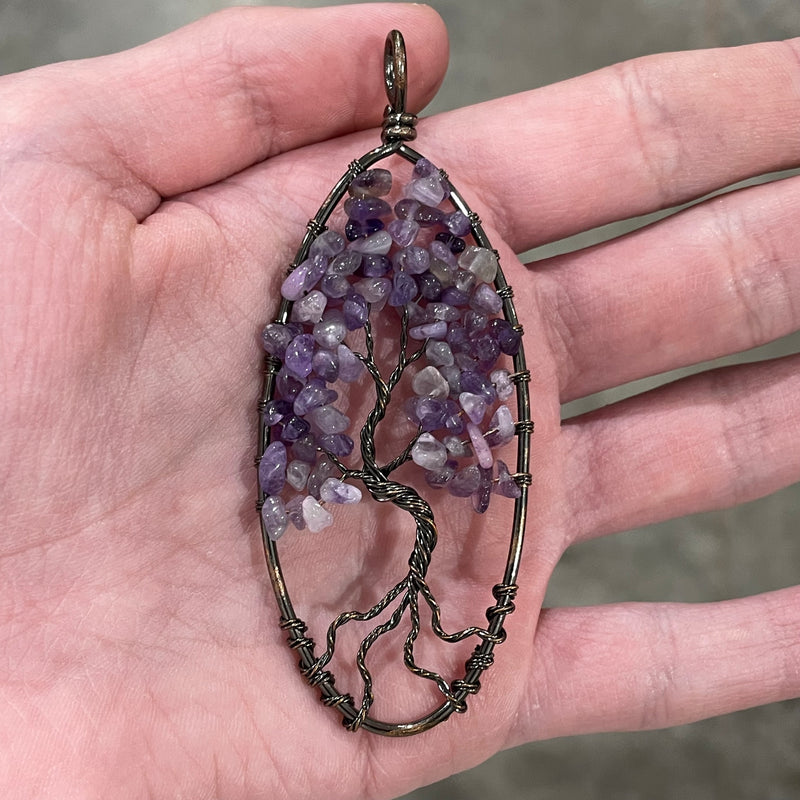 Assorted Large Oval Tree Pendant