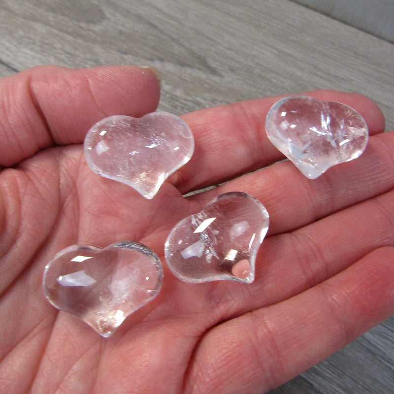 Clear Quartz Puffy Heart