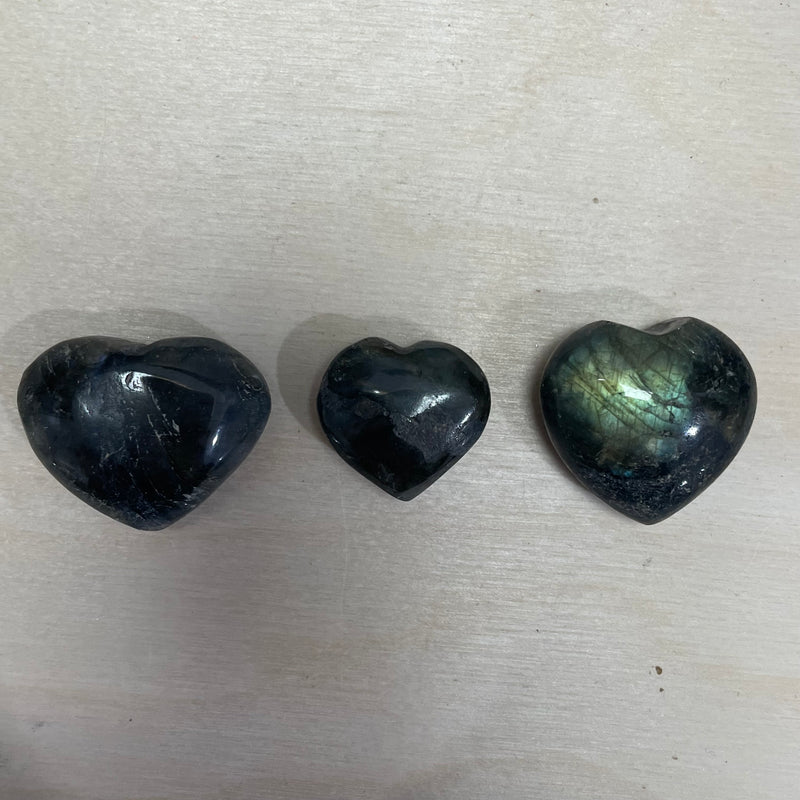 Labradorite Heart About 1"  1/4+