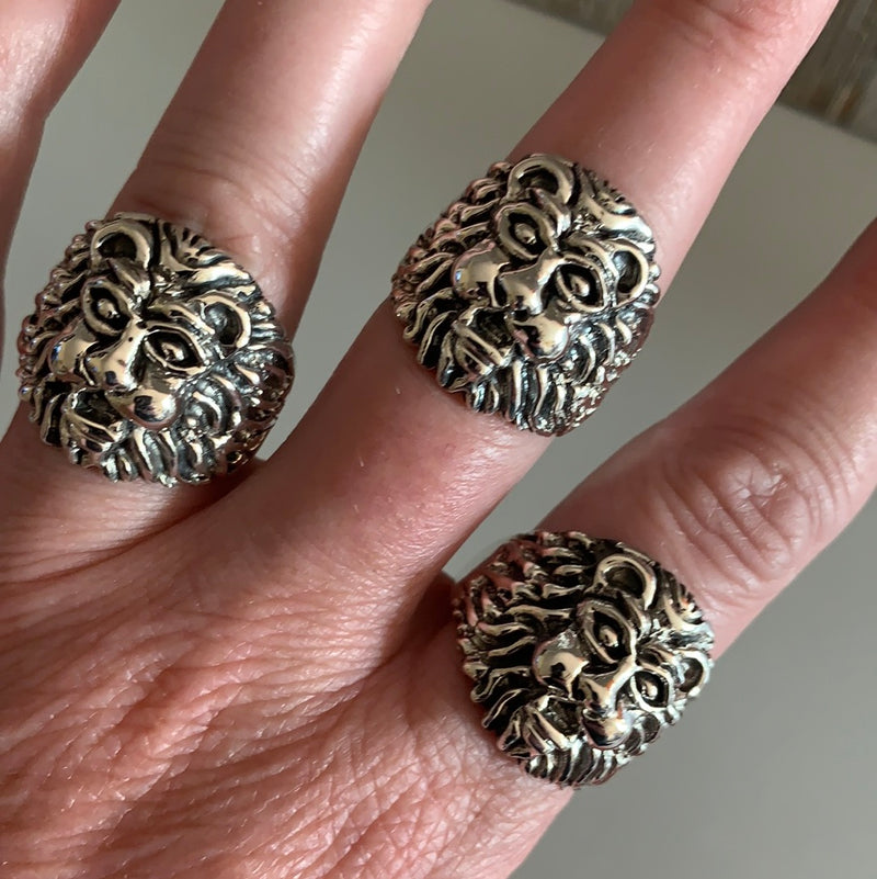 Lion Sterling Silver Ring