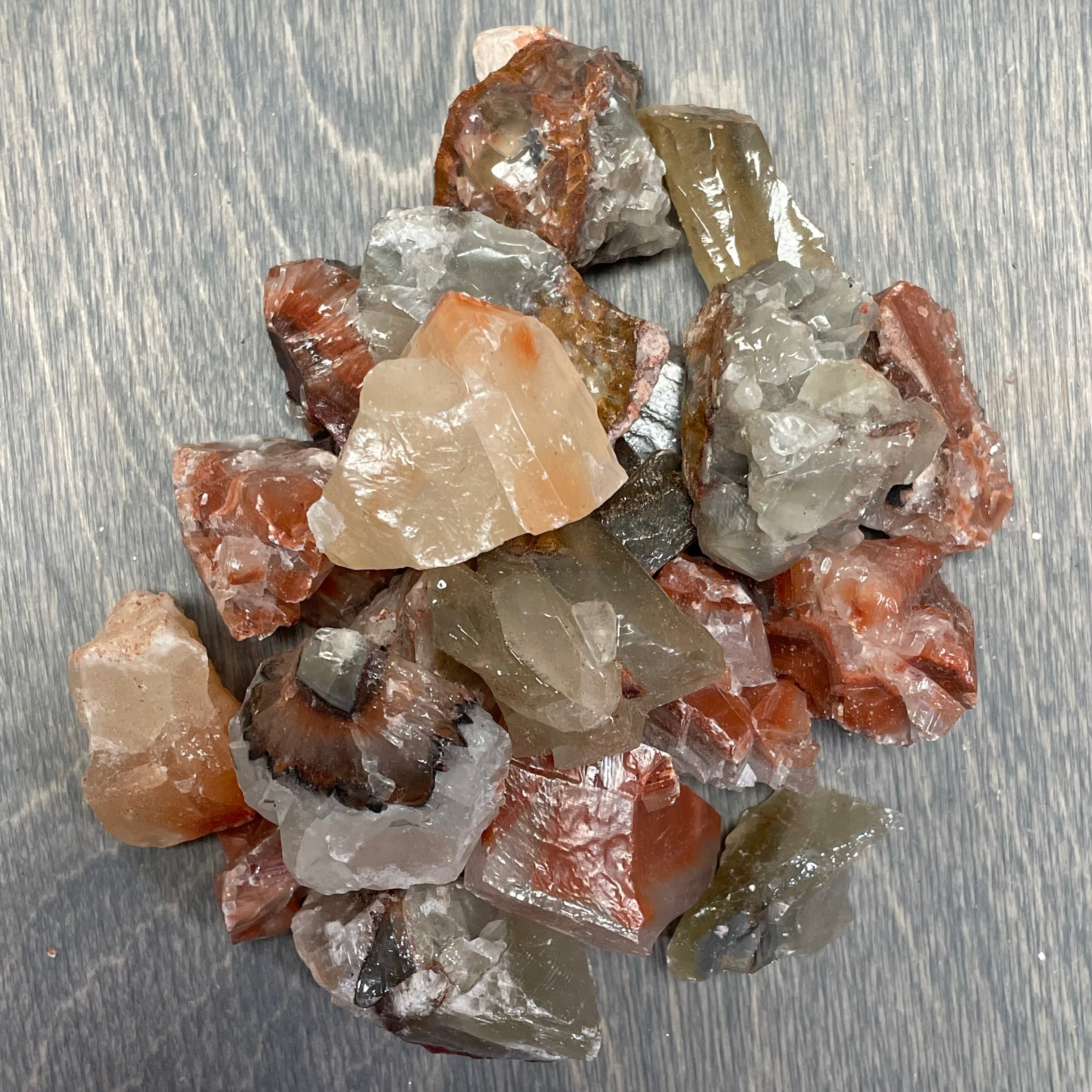 Tricolor Calcite Mixed Sizes 1 Lb