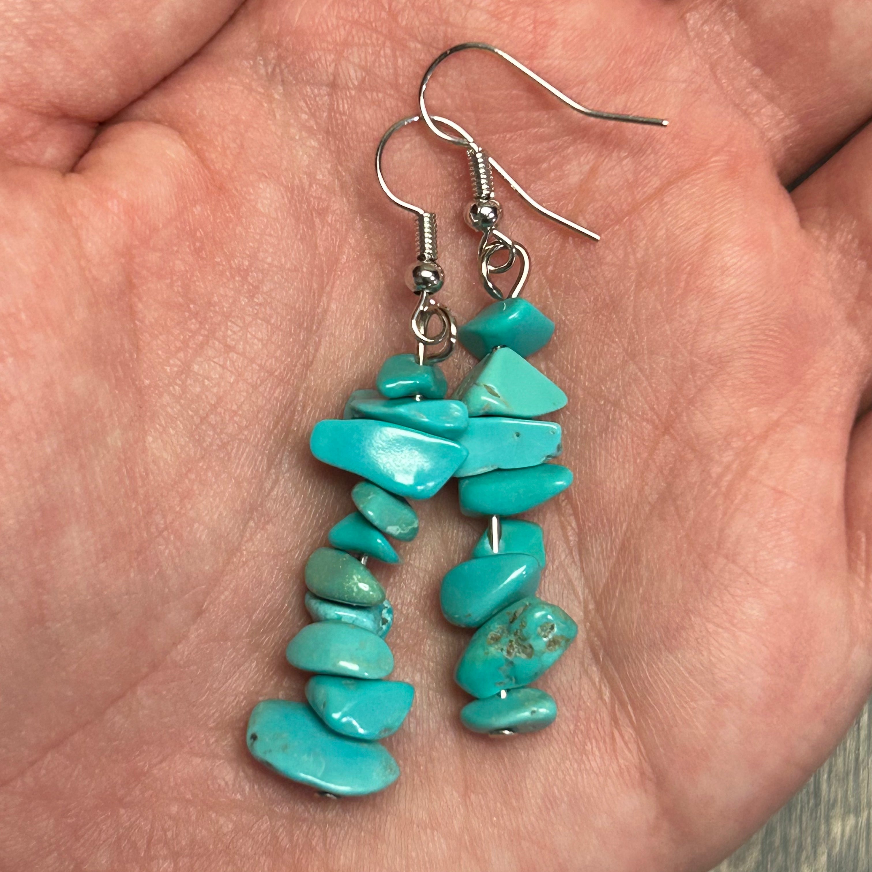 Gemstone Chip Earrings