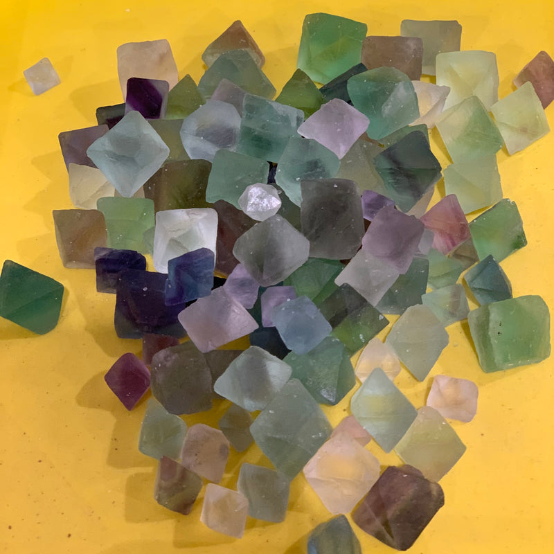 Fluorite Octahedron 1/4 - 3/4" 1 LB