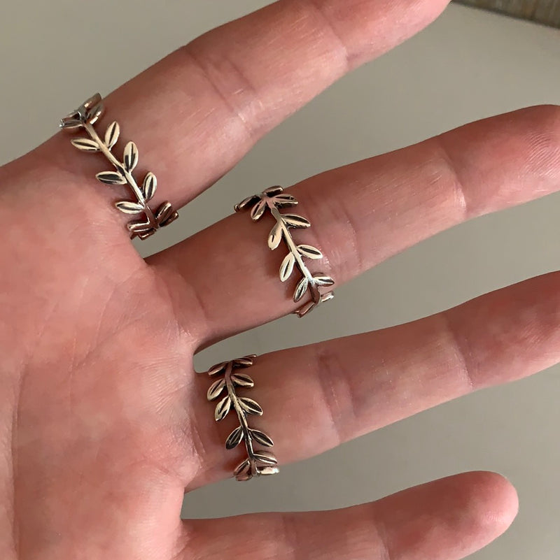 Sterling Silver Leaf Ring