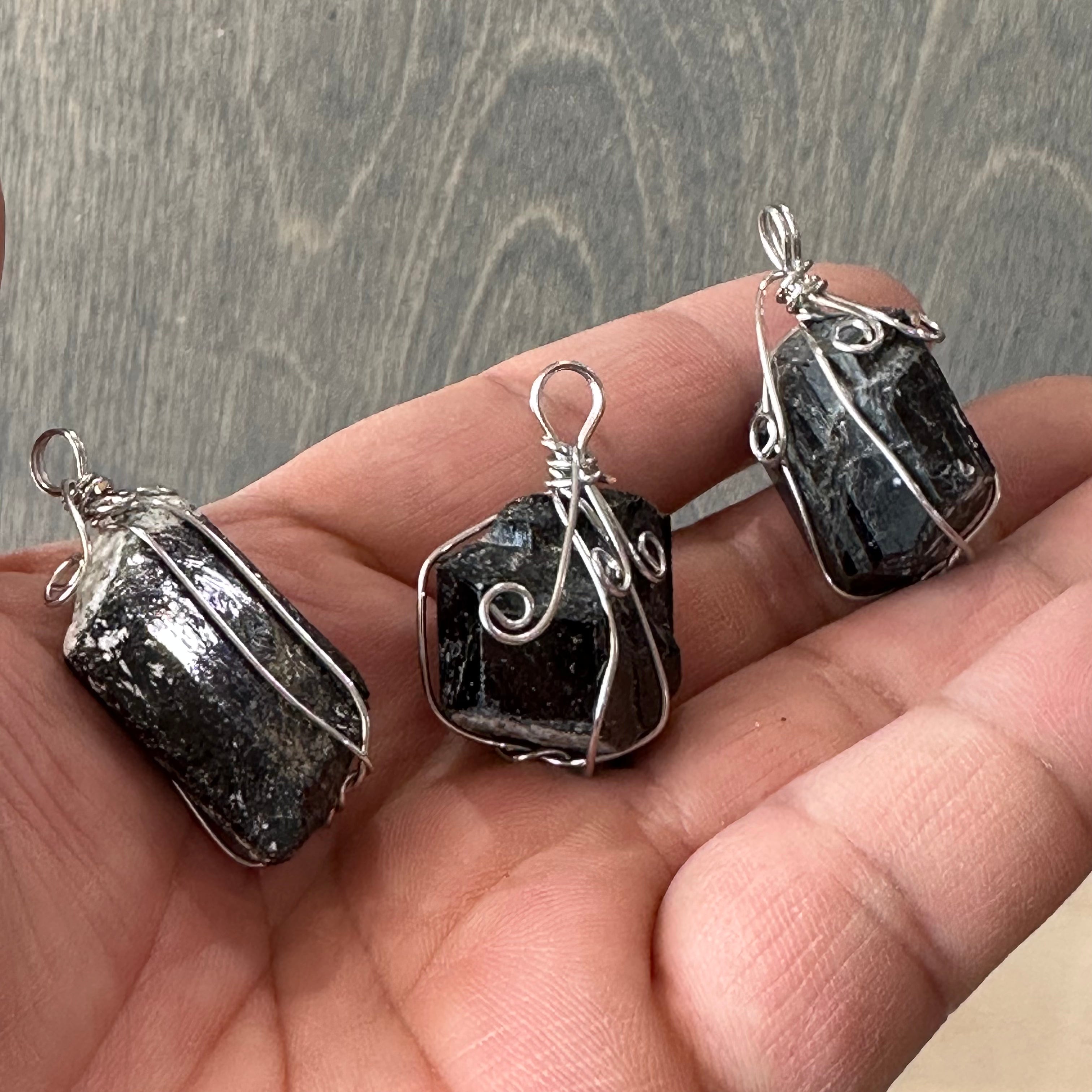 Black Tourmaline Crystal Pendant